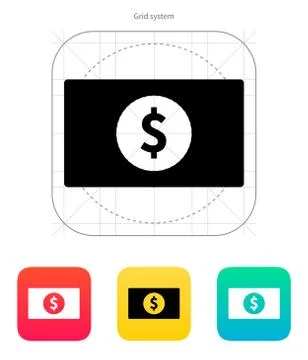 Dollar banknote icon. Stock Illustration
