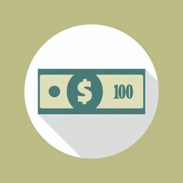 Dollar Banknote Icon Stock Illustration