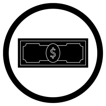 Dollar banknote icon Stock Illustration