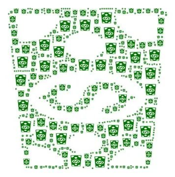 Dollar Banknote Icon Shape Illustrazione stock