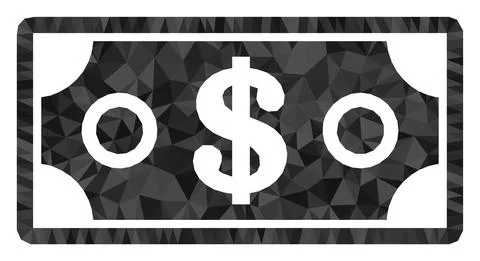 Dollar Banknote Lowpoly Icon イラスト素材
