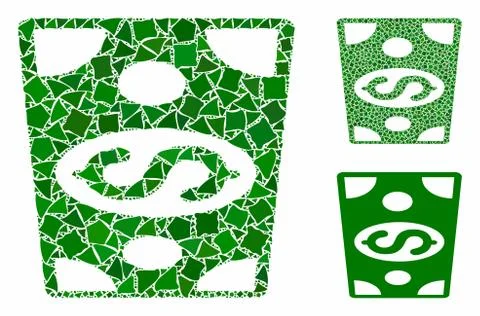 Dollar banknote Mosaic Icon of Bumpy Pieces イラスト素材