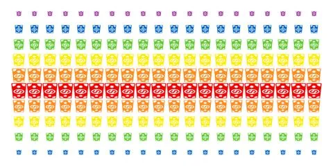 Dollar Banknote Shape Halftone Spectral Array Illustrazione stock