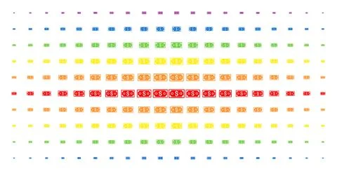 Dollar Banknote Spectrum Halftone Grid イラスト素材