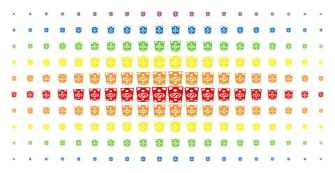 Dollar Banknote Spectrum Halftone Matrix Illustrazione stock