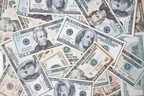 Dollar banknotes background Stock Photos