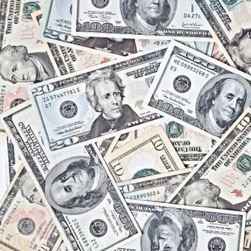 Dollar banknotes background Stock Photos
