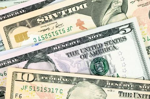 Dollar banknotes as a background Stock Photos