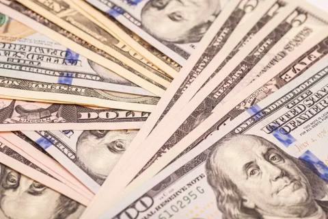 Dollar banknotes background 스톡 사진