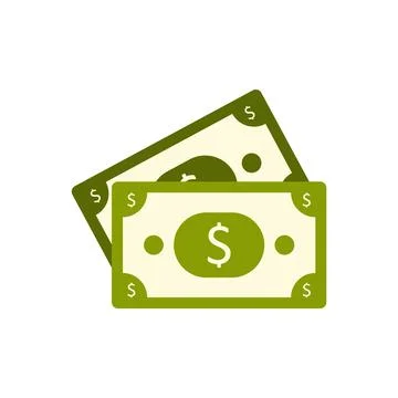 Dollar banknotes flat icon Stock Illustration