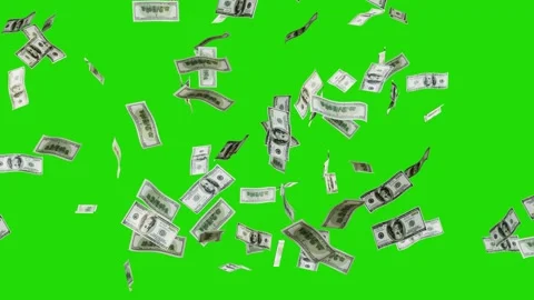 Dollar Banknotes flying animation. Video stock 311408558