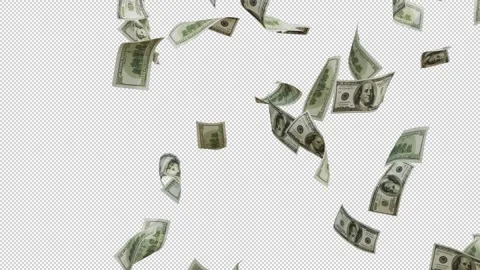 Dollar Banknotes flying animation. Video stock 311408656