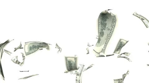 Dollar banknotes flying Stock Illustration