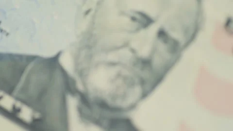 Dollar banknotes flying over the stopwatch dial. Stock-Footage 156301194