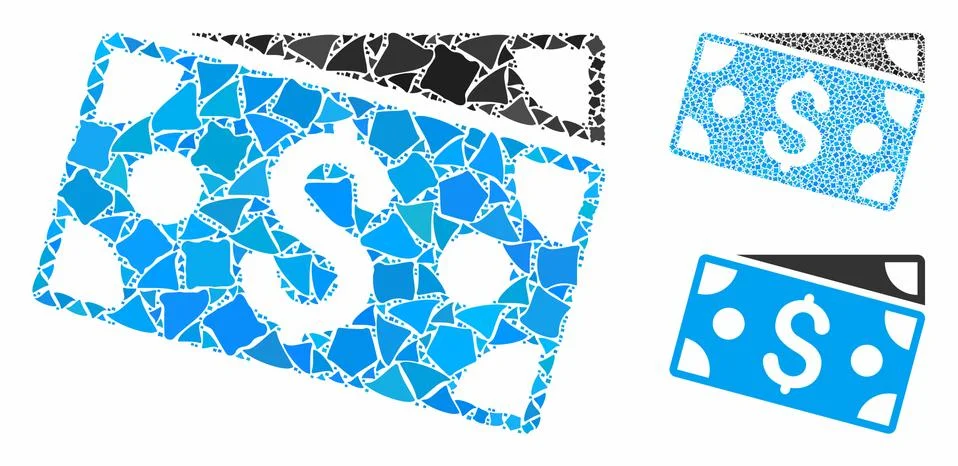 Dollar banknotes Mosaic Icon of Humpy Elements 스톡 일러스트