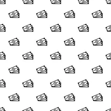 Dollar banknotes pattern, simple style Stock Illustration
