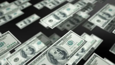 Dollar banknotes realistic motion effect stock video Stock Footage 131379620
