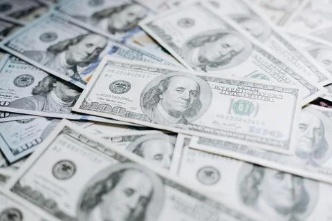 Dollar banknotes of the USA. 100 amerikan dollars. Money of USA Stock Photos