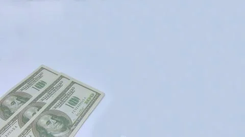 Dollar banknotes on a white background Stock Photos