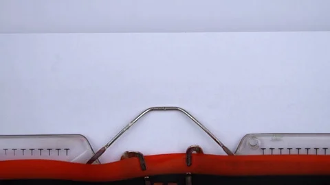 Dollar / Barrel - phrase printed on an old typewriter in red letters, close up. Stock Footage 126509369