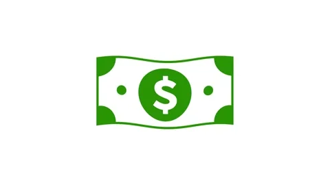 Dollar bill animation isolated Stock Footage 295231450