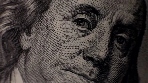 Dollar bill banknote macro, close up. Paper money, currency cash. Video stock 225423218