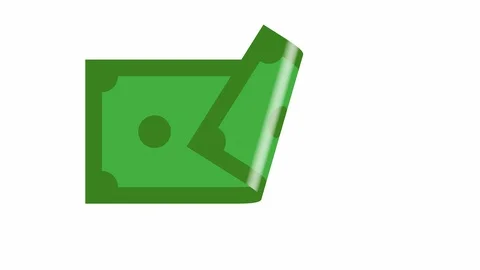 Dollar bill being counted animation Stock Footage 105185582