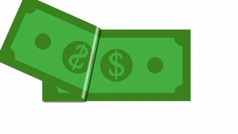 Dollar bill being counted animation loop Stock Footage 105185591