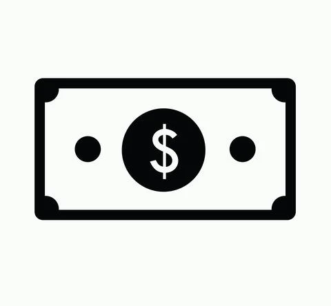 Dollar Bill Flat Icon Illustration Money Business Currency Finance Stock Illustration