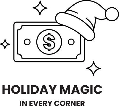 A dollar bill with a hat on top of it Stock Illustration