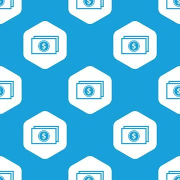 Dollar bill hexagon pattern Illustrazione stock