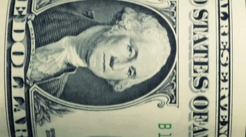 Dollar bill macro rotating Stock Footage 37112871