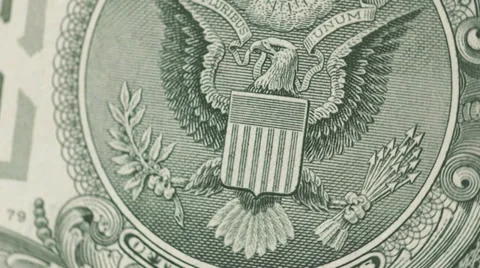 Dollar bill macro rotating Stock Footage 37313483
