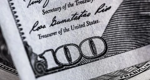 Dollar bill in macro shot Stock Photos