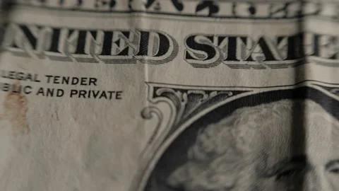 Dollar Bill - Pan Right - Macro Video Stock Footage 148505528
