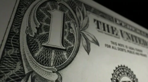 Dollar bill panning Stock Footage 571250
