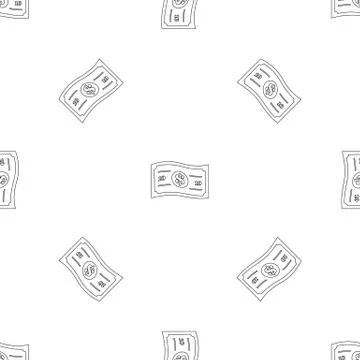 Dollar bill pattern seamless Stock Illustration