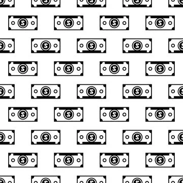 Dollar bill pattern seamless vector Stock Illustration
