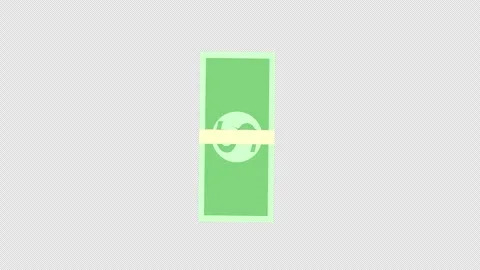 Dollar bill with a red cross over it, indicating no money or rejection 3d a.. Stock Footage 305231098