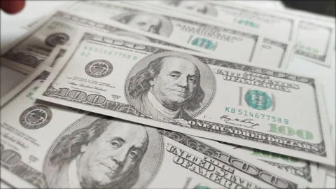 Dollar bill on white background Stock Footage 171564907