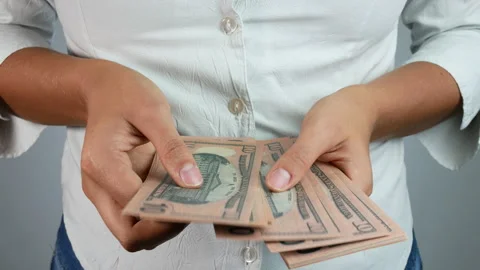 Dollar bills of 10 dollars Stock Footage 234130511