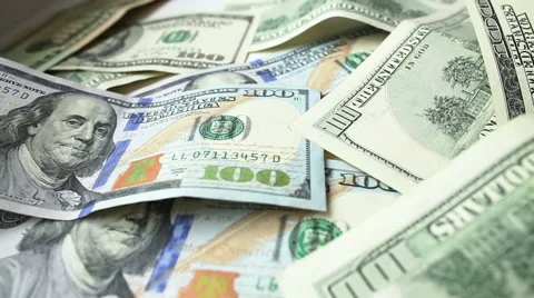 Dollar bills and coins Stockbeeldmateriaal 61508518