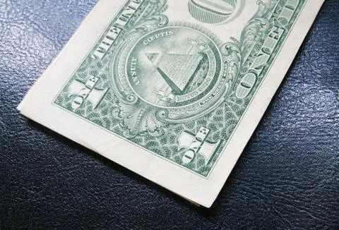 Dollar bills on black background Stock Photos