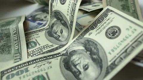 Dollar bills close-up Stockbeeldmateriaal 61484235