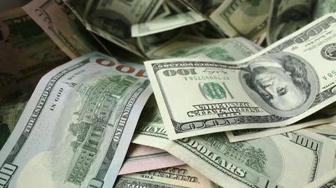 Dollar bills close-up Stock Footage 61484360