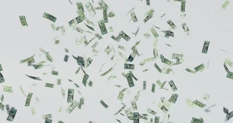 Dollar bills falling from above  Video stock 157078543