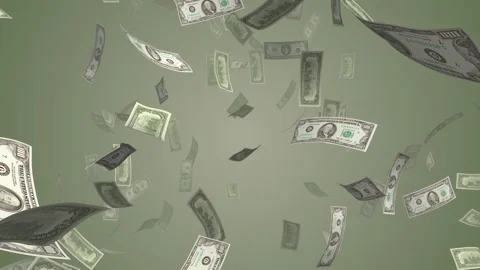 Dollar bills falling in slow motion Loopable Vídeo Stock 165954655