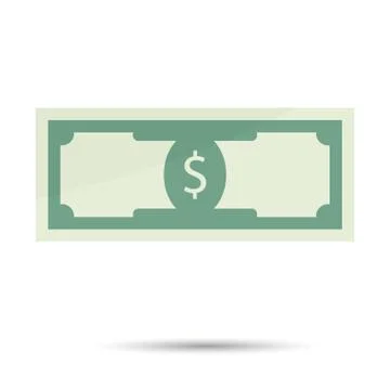 Dollar bills flat vector Stock Illustration