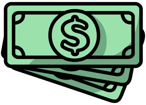 Dollar Bills Icon Stock Illustration