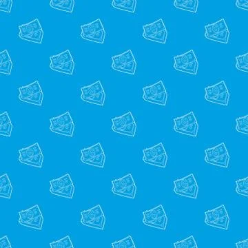 Dollar bills pattern vector seamless blue Illustrazione stock